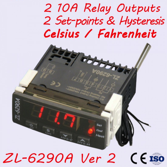 Régulateur de température numérique 220V  ZL-6290A 